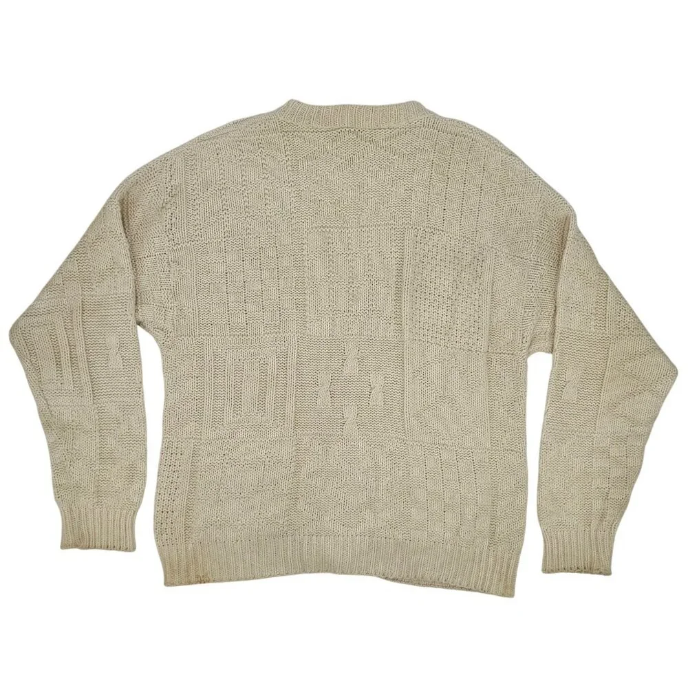 Vintage Y2K American Eagle Knit V-Neck Button Down Grunge 90s Grandpa Cardigan L - Picture 11 of 14